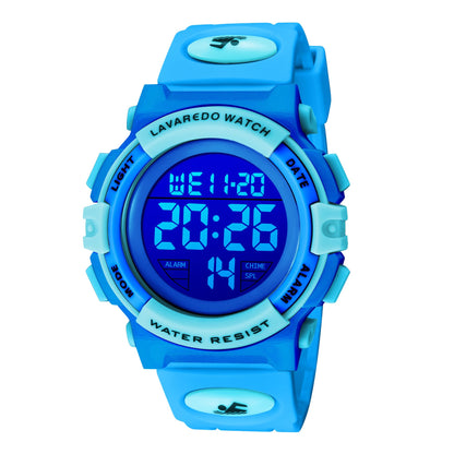 Kids Watch,Boys Watch for 3-15 Year Old Boys,Digital Sport Outdoor Multifunctional Chronograph LED 50 M Waterproof Alarm Calendar Analog Watch for Children with Silicone Band,Kids Gift
