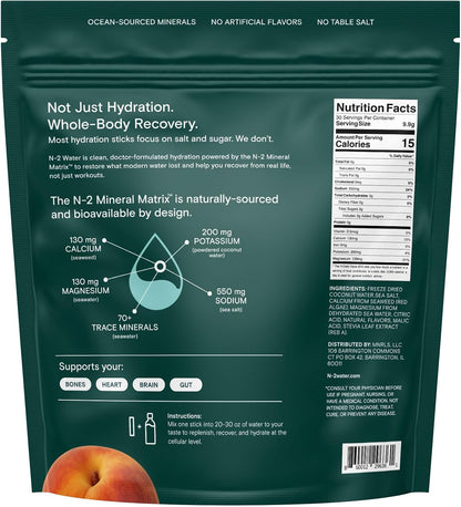 Mineral Hydration Packets – Electrolyte Powder Drink Mix with Calcium, Magnesium, Potassium – No Added Sugar, Natural Ingredients - Variety Pack (12 Packets)