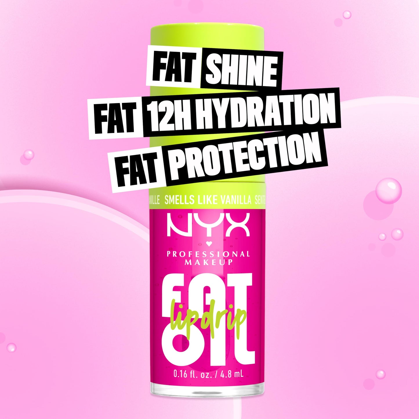 NYX PROFESSIONAL MAKEUP Fat Oil Lip Drip, Moisturizing Lip Oil Gloss, Vegan Tinted Formula, Up to 12 HR Hydration - Supermodel (Shimmering Magenta)