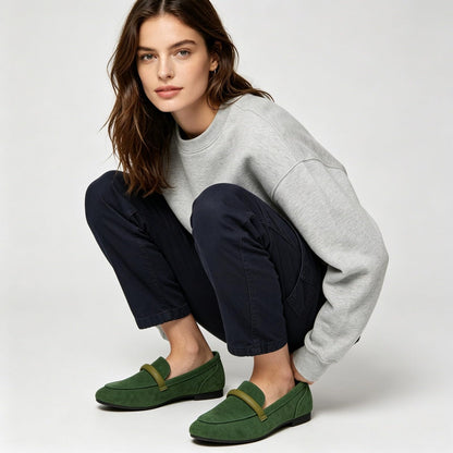 Women's Slip on Flats Shoes Runs Small Faux Suede Ballet Flats Fashion Business Casual Comfortable Flats Dressy Loafers for Women