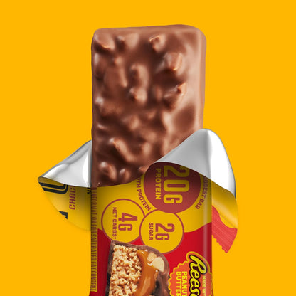 FULFIL Chocolate Peanut Butter Flavored Protein Bar Made with REESE's Peanut Butter, Gluten Free with 15g Protein, Pantry Staples, 12 Count
