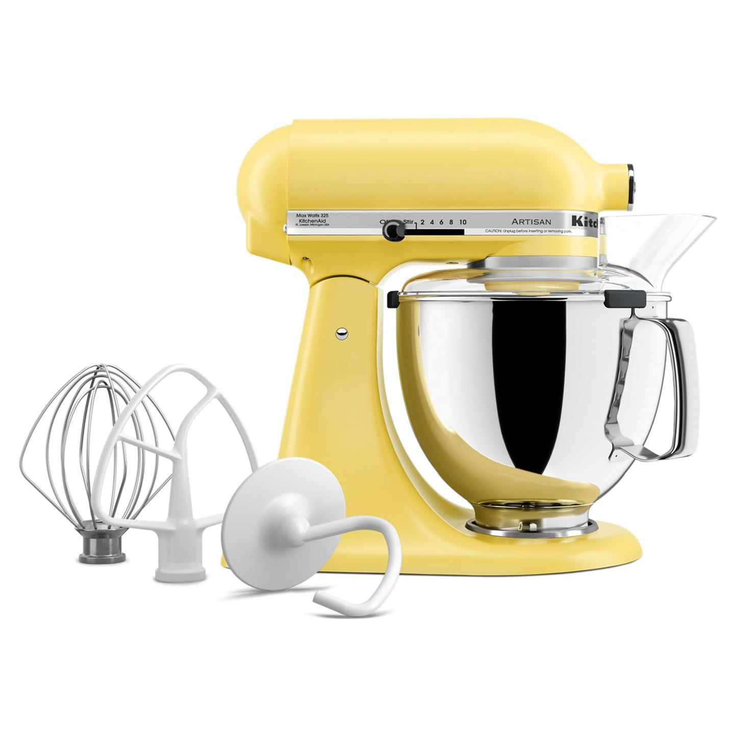 KitchenAid Artisan Series 5 Quart Tilt Head Stand Mixer with Pouring Shield KSM150PS, Almond Cream