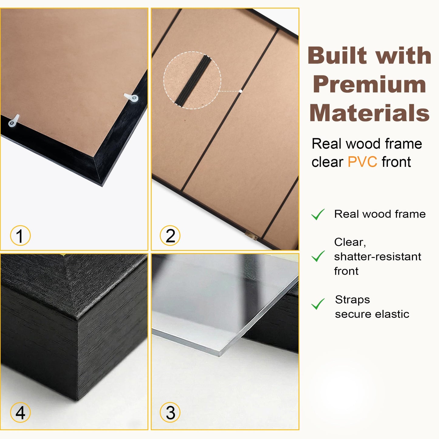ALL4JIG Premium Wooden Puzzle Picture Frame with 5-Puzzle Storage Capacity for 1000 Piece Puzzles, Tool-Free Easy Assemble Display, Non-Glue Mounting Kit & Hanging Hardware Included (29" x 25")