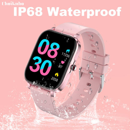 Smart Watch for Men Women SmartWatch 1.83" for iPhone Samsung Android Phone Compatible, Fitness Tracker Watch with Pedometer, Heart Rate/Sleep Monitor, Blood Oxygen, IP68 Waterproof