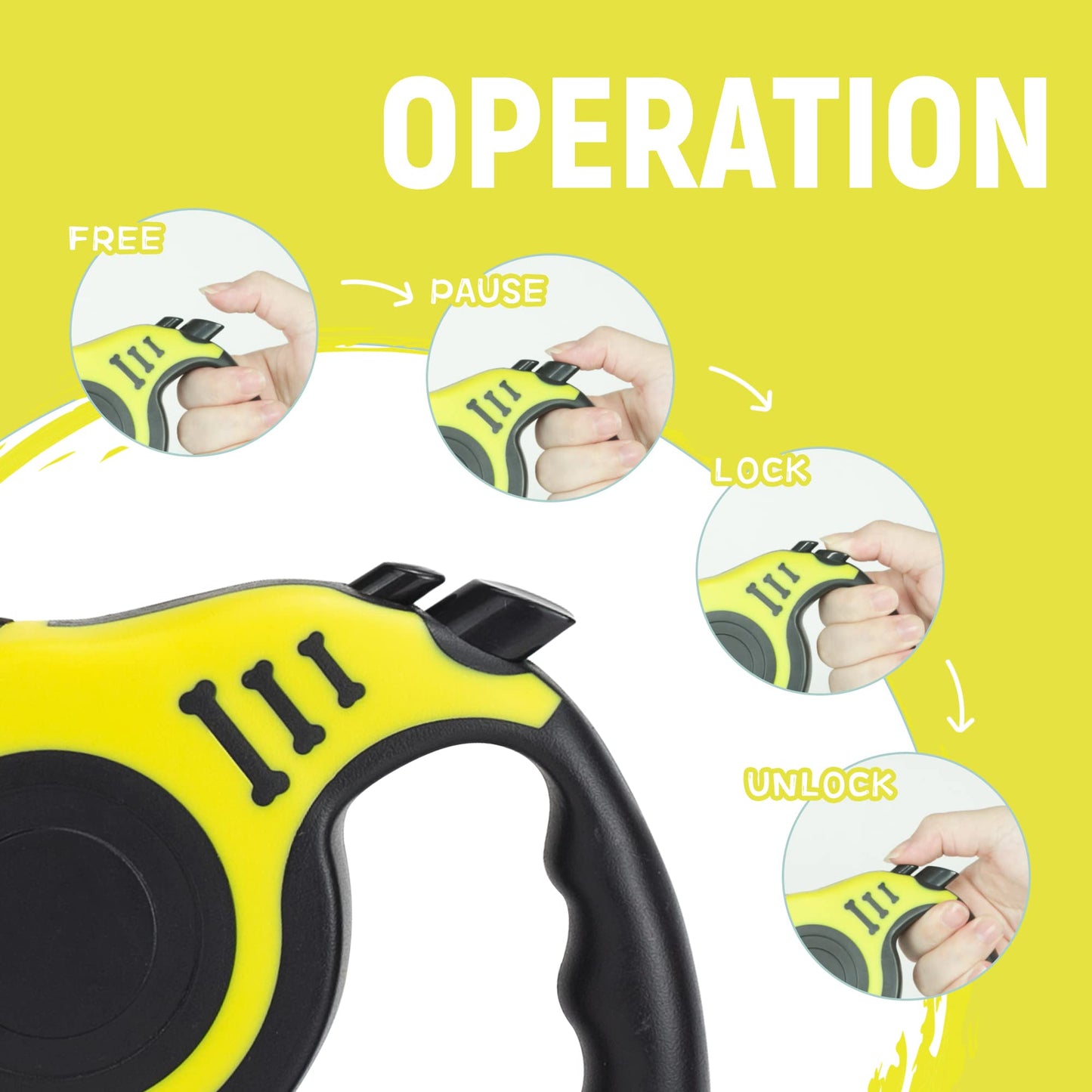 Retractable Dog Leash Automatic Telescopic Tractor Dog Tape, Pet Tape 10/16 FT Durable and Convenient, with Non-Slip Handle, Suitable for Small and Medium-Sized Dogs