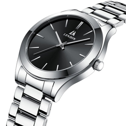LN LENQIN Mens Watches Waterproof Stainless Steel Watch for Men Analog Quartz Fashion Business Designer Wristwatch