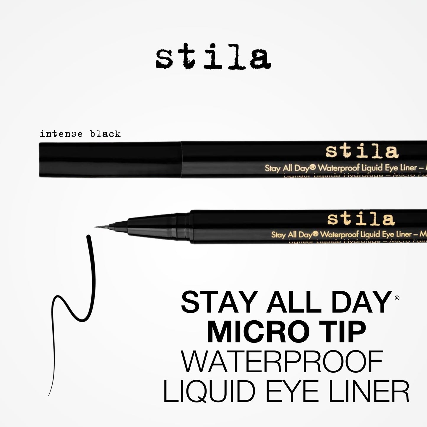 stila Waterproof Liquid Eye Liner, Stay All Day Makeup with Fine Brush Tip Lasting Satin Finish, Smudge-Proof & Transfer-Resistant