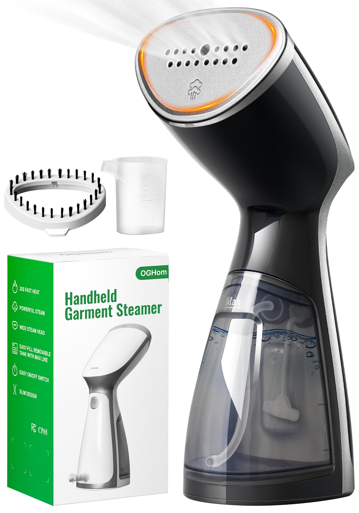 OGHom Portable Travel Handheld Steamer for Clothes, Garment Wrinkle Remover, 1000W Strong Penetrating Fabric Steamer, for Home, Office, Travel (ONLY FOR 120V) -White