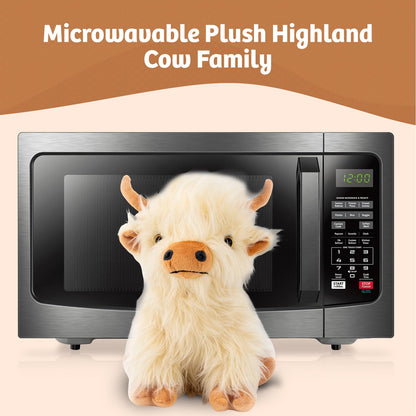 Marysun Microwavable Highland Cow Stuffed Animal - Weighted Stuffed Animal Plush, Heating Pad, Cozy Gift for Girls|Women|Kids|Elderly People, 9.8in, 1.65lb
