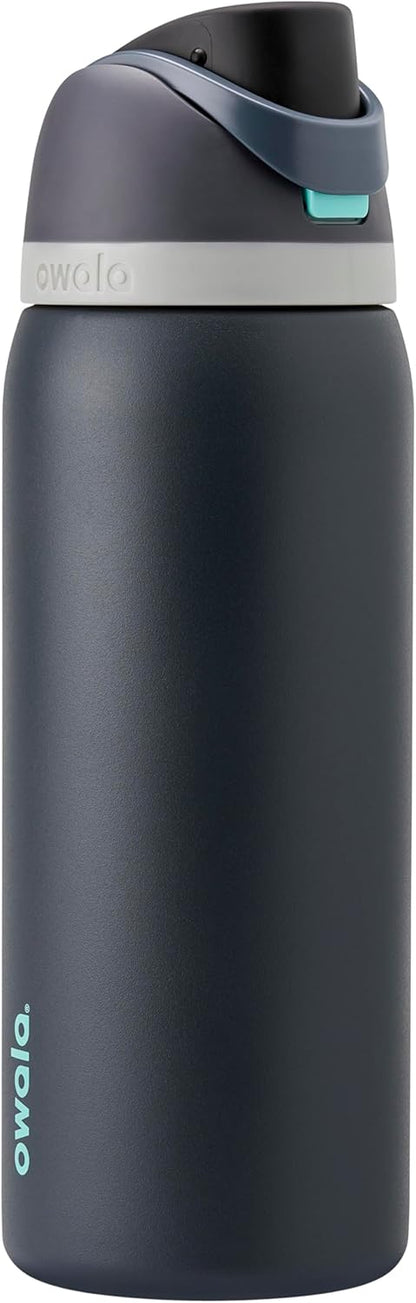 Owala FreeSip Insulated Stainless Steel Water Bottle with Straw, BPA-Free Sports Water Bottle, Great for Travel, 24 Oz, Denim