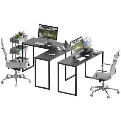 SHW Mission 32-Inch Home Office Computer Desk, Black