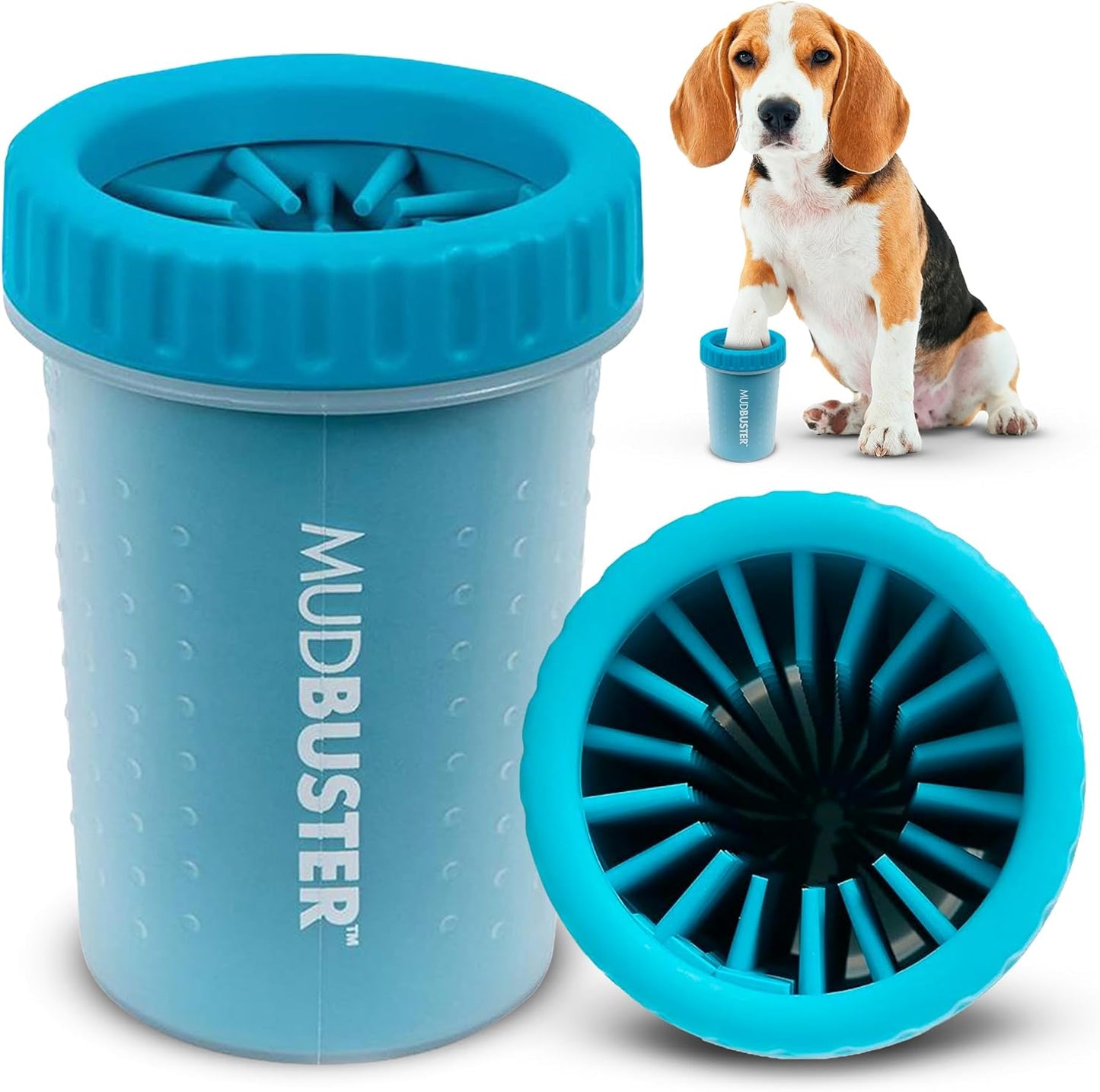 Dexas MudBuster Portable Dog Paw Cleaner - Premium Quality, Blue, Small Size for Pet Supplies and Accessories