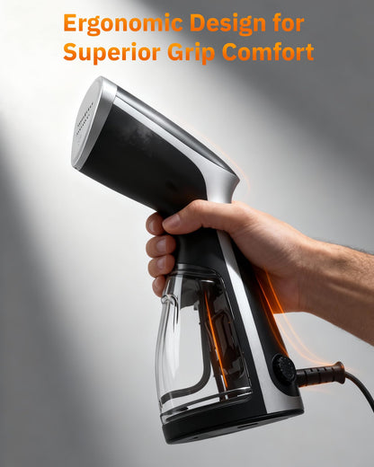 OGHom Portable Travel Handheld Steamer for Clothes, Garment Wrinkle Remover, 1000W Strong Penetrating Fabric Steamer, for Home, Office, Travel (ONLY FOR 120V) -White