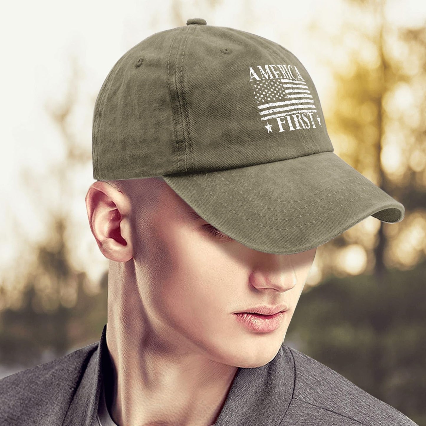 Funny Hat America Hats for Men Gifts for Dad Baseball Cap