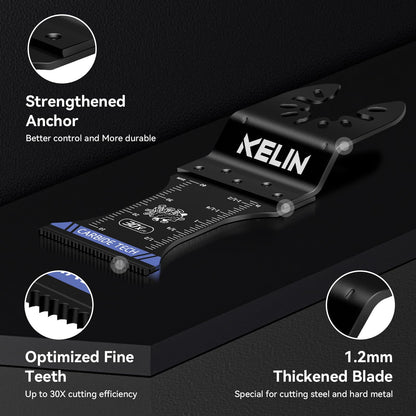 KELIN 6PCS Oscillating Multi Tool Hook Knife Blades, Multitool Saw Blades for Soft Materials Like Roofing Shingles, Carpet, Cardboard & PVC Flooring, Universal Interface