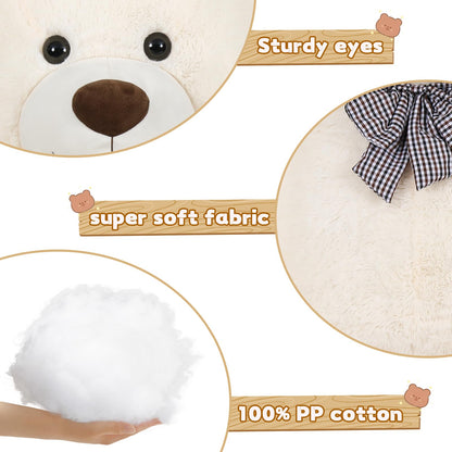 Toys Studio 47 Inch Big Teddy Bear Giant Stuffed Animal for Girls, 4 Feet Large Teddy Bear Baby Shower Party Decorations Kids Women Girlfriend Christmas Valentines Gifts, Light Brown