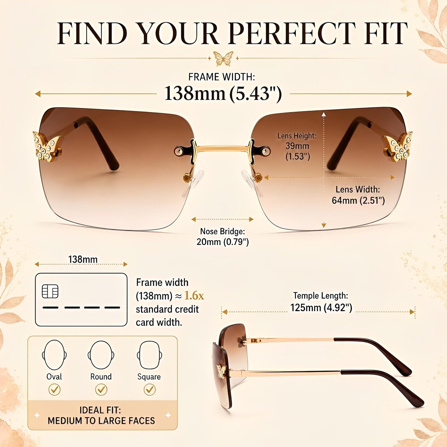 Y2k Sunglasses for Women - Trendy Rimless 2000s Fashion Sun Glasses Rave Shades