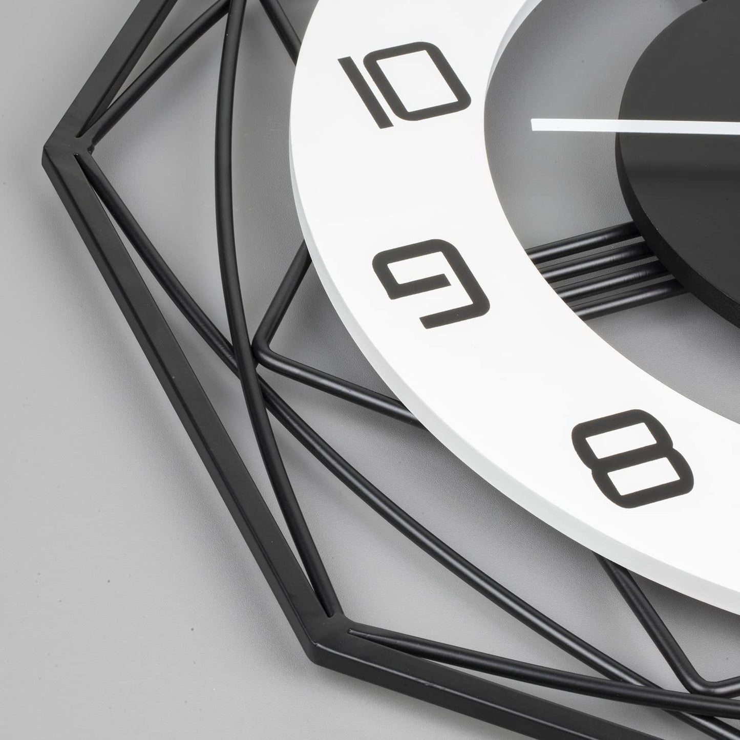 Modern Wall Clocks for Living Room Decor 12in Black Wall Clock Silent Non-Ticking Quartz Battery Operated for Office Kitchen Bedroom Bathroom Minimalist Small Clock Decoration Easy to Read