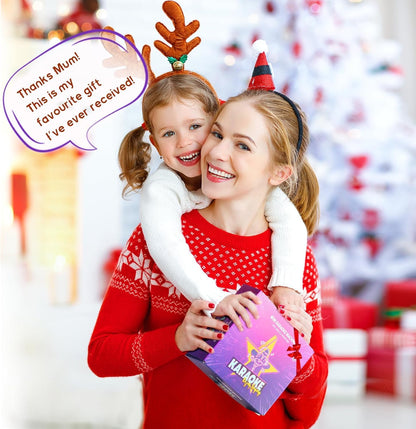 YLL Mini Karaoke Machine for Kids Adults, Portable Bluetooth Speaker with 2 Wireless Microphones, Trendy Birthday Gifts Toys for Girls Ages 3, 4, 5, 6, 7, 8, 9, 10+ Years Old Home Family Party (P-ink)