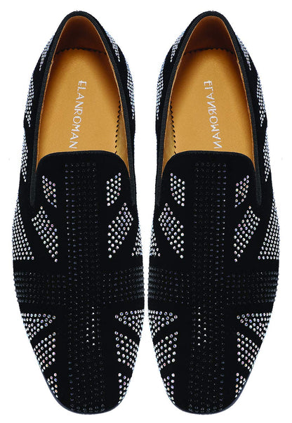 ELANROMAN Men's Loafers Leather Wedding Party Dress Shoes