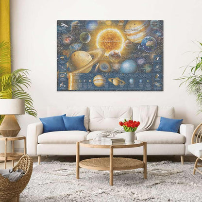 Ravensburger - Space Odyssey - 5000 Piece Jigsaw Puzzle - Beautifully Vivid Depiction of Our Galactic Solar System and Cosmic Data - Frameable - Premium Quality - Puzzles for Adults