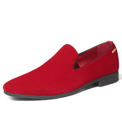 UUBARIS Mens Velvet Loafers Slip-on Dress Shoes Fashion Style Driving Shoes Classic Tuxedo Shoes Casual Oxford Shoes