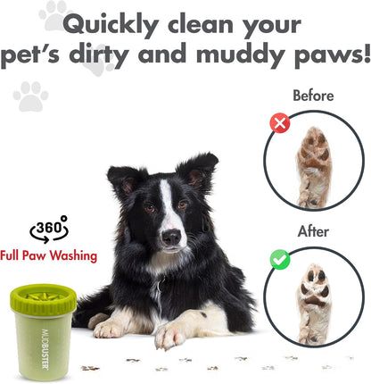 Dexas MudBuster Portable Dog Paw Cleaner - Premium Quality, Blue, Small Size for Pet Supplies and Accessories