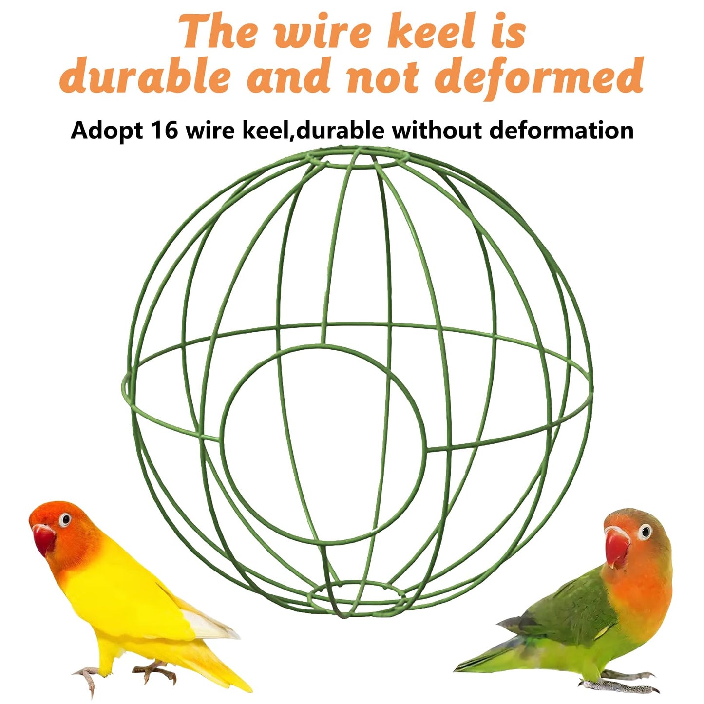 BNOSDM Rattan Bird Nest Parrot Nesting House Parakeet Nesting Soft Lovebird Warm Bed Sleeping for Parrots Bird Cage Accessories for Cockatiels Budgerigars Finches Canaries (Single-Hole Style)