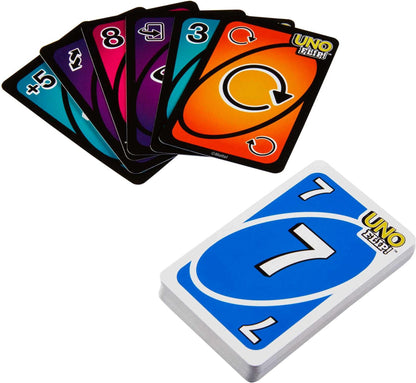 Mattel Games UNO Card Game for Kid, Adult & Family Nights & Parties, Travel & Vacations, Color Blind Accessible & Customizable Deck (Amazon Exclusive)