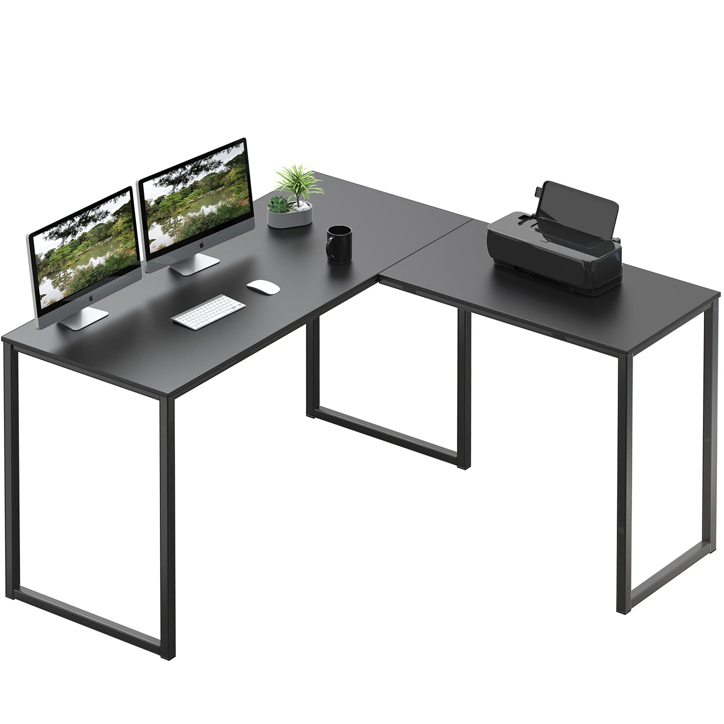 SHW Mission 32-Inch Home Office Computer Desk, Black