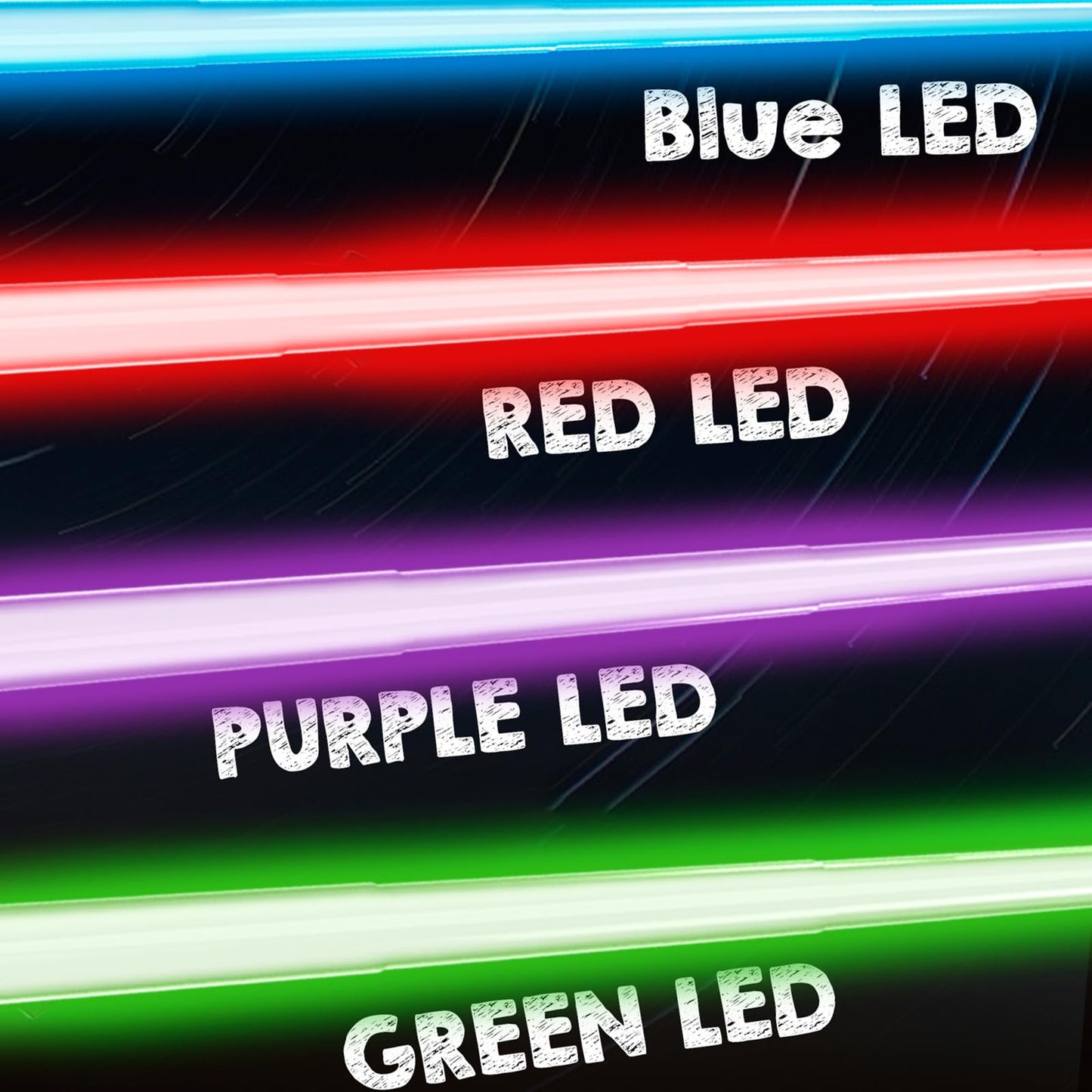 Cawiew 4 Pack Light up Sword with FX Sound (on-Off Control) and Full Retractable Handle, 4 Colors LED Glow in The Dark Toy for Kids Adult