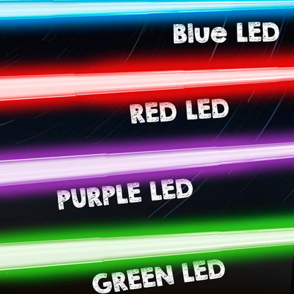 Cawiew 4 Pack Light up Sword with FX Sound (on-Off Control) and Full Retractable Handle, 4 Colors LED Glow in The Dark Toy for Kids Adult