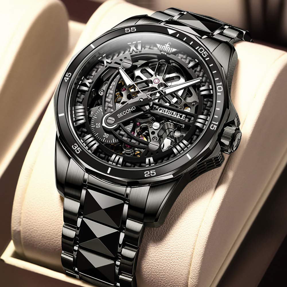 OLEVS Luxury Watches for Men Big Face Stainless Steel Business Dress Analog Quartz Watch with Day Waterproof Luminous Mens Wrist Watch