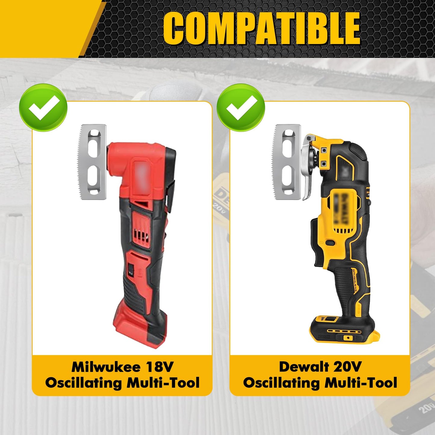 Square Slot Cutter Compatible for Dewalt 20V & Milwukee M18 Oscillating Multi-Tool to Cut-in Single Gang Wall Gang Electrical Boxes,Outlet Cutter for Drywall,Efficient Cutting Tool,1 Pcs square-shaped