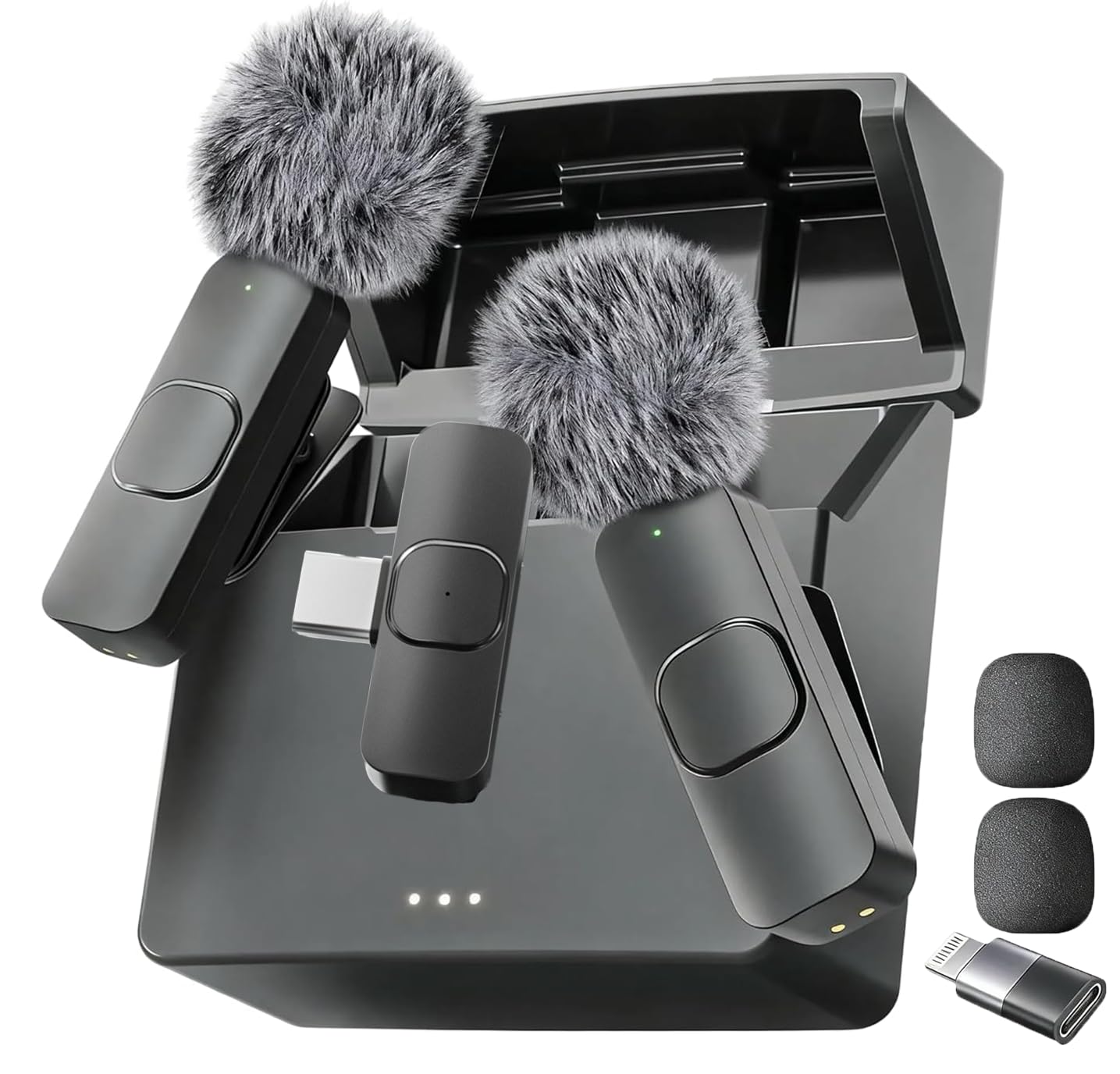 Mini Mic Pro (Latest Model – #1 Microphone for iPhone & Android, Wireless Mini Microphone, Clear Voice, Noise Cancelling, Lavalier Mic for TikTok, YouTube & Interviews