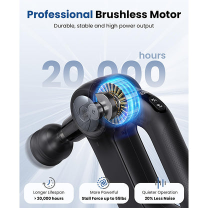 BOB AND BRAD D5 Pro Plus Handheld Massage Gun with Heat, FSA-HSA Eligible Deep Tissue Percussion Massage Gun, Powerful Muscle Massager for Athletes Fitness Workout & Daily Recovery, Birthday Gift