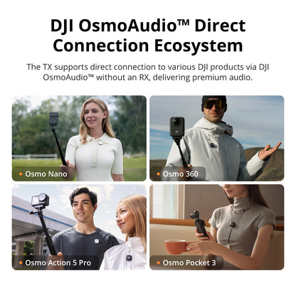 DJI Mic Mini (2 TX + 1 RX), Ultralight, Detail-Rich Audio | Noise Cancelling, Automatic Limiting, Wireless Microphone for Camera/iPhone/Android, Vlog, Streaming, 400m Transmission