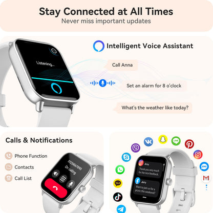 Smart Watch for Women Android & iPhone, Alexa Built-in, IP68 Waterproof Activity Fitness Tracker with Bluetooth Call (Answer/Make), 1.8" Smartwatch with Heart Rate/SpO2/Sleep Monitor, 100+ Sports Mode | Pink