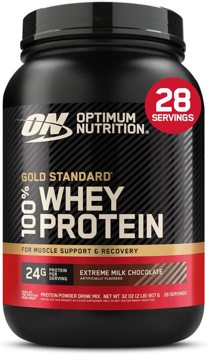 Optimum Nutrition Gold Standard 100% Whey Protein Powder, Extreme Milk Chocolate, 10 Pound (Packaging May Vary) (Pack of 2)