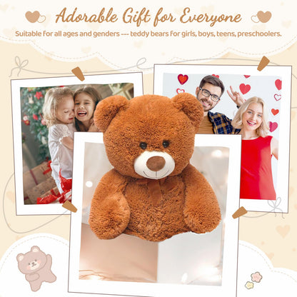 Toys Studio 47 Inch Big Teddy Bear Giant Stuffed Animal for Girls, 4 Feet Large Teddy Bear Baby Shower Party Decorations Kids Women Girlfriend Christmas Valentines Gifts, Light Brown