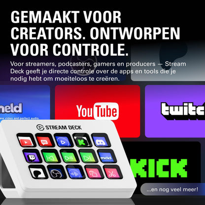 Elgato Stream Deck MK.2 Studio Controller, 15 Macro Keys | Trigger actions in OBS, Twitch, YouTube and more, Visual feedback, Hundreds of plugins, Works with Mac and PC