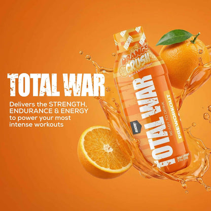 REDCON1 Total War Ready to Drink Pre Workout | Baja Bomb | 365mg Caffeine + Citrulline Malate + Beta Alanine | Zero Sugar (12 Pack)