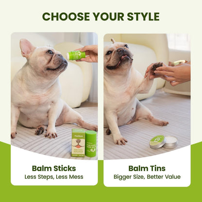 PawSono Lick-Safe Dog Paw & Nose Balm with Coconut Oil | All-Natural Dog Paw Protector Against Hot Pavement & Sand, Great for Dogs who Hate Dog Booties or Shoes (2.1 oz / 60 g)