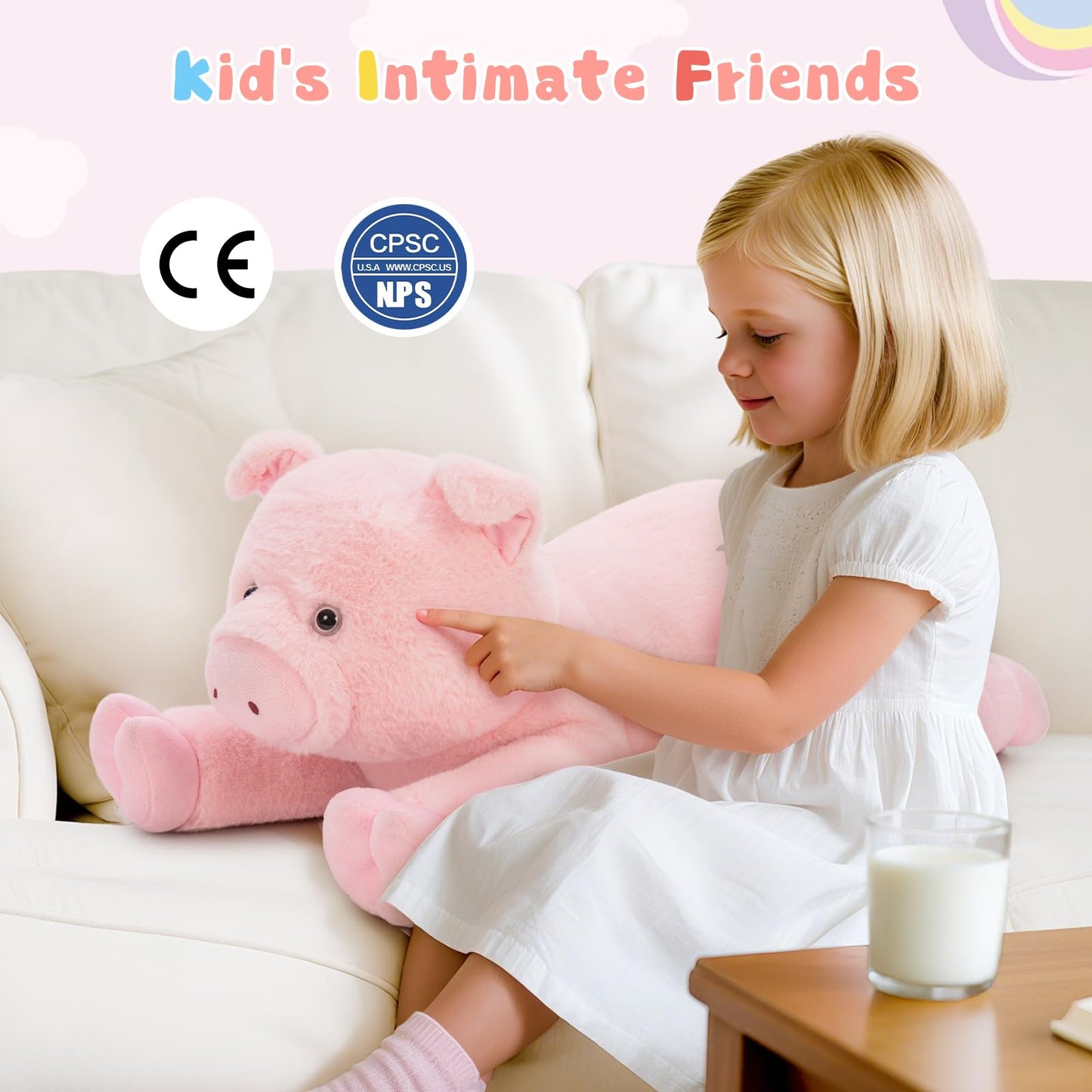 MaoGoLan 47" Giant Axolotl Stuffed Animal,Ultra Soft Salamander Kids Body Pillow Plush,4 Feet Jumbo Throw Pillow Plushie for Axolotl Lover,Home Decor,Gifts
