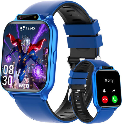 Smart Watch for Kids, 1.85" Fitness Tracker with Heart Rate, Sleep Monitor, IP68 Waterproof Smartwatches with Video Music, Pedometer, Game, NO APP/Phone, Gift for Boys Girls. (Classic, Black)
