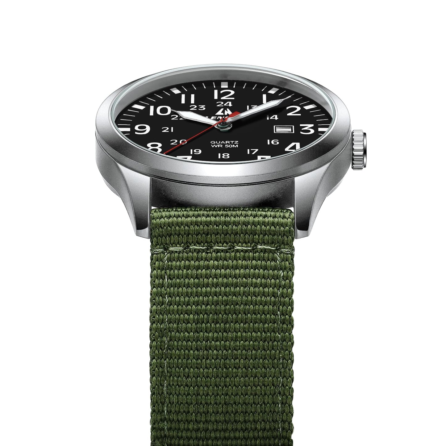 LN LENQIN Mens Watches Unisex Military Sport Nylon Strap Stylish Luminous Fashion Analog Quartz Watch for Men Waterproof Army Tactical Casual Wristwatch