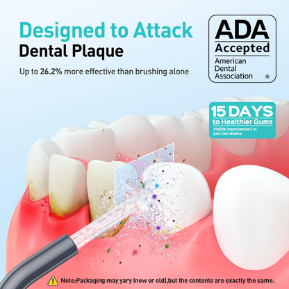 COSLUS ADA Accepted Water Dental Flosser Teeth Pick C20: Portable Cordless Oral Irrigator 300ML Rechargeable Travel Irrigation Cleaner IPX7 Waterproof Electric Flossing Machine, Professional Set Black