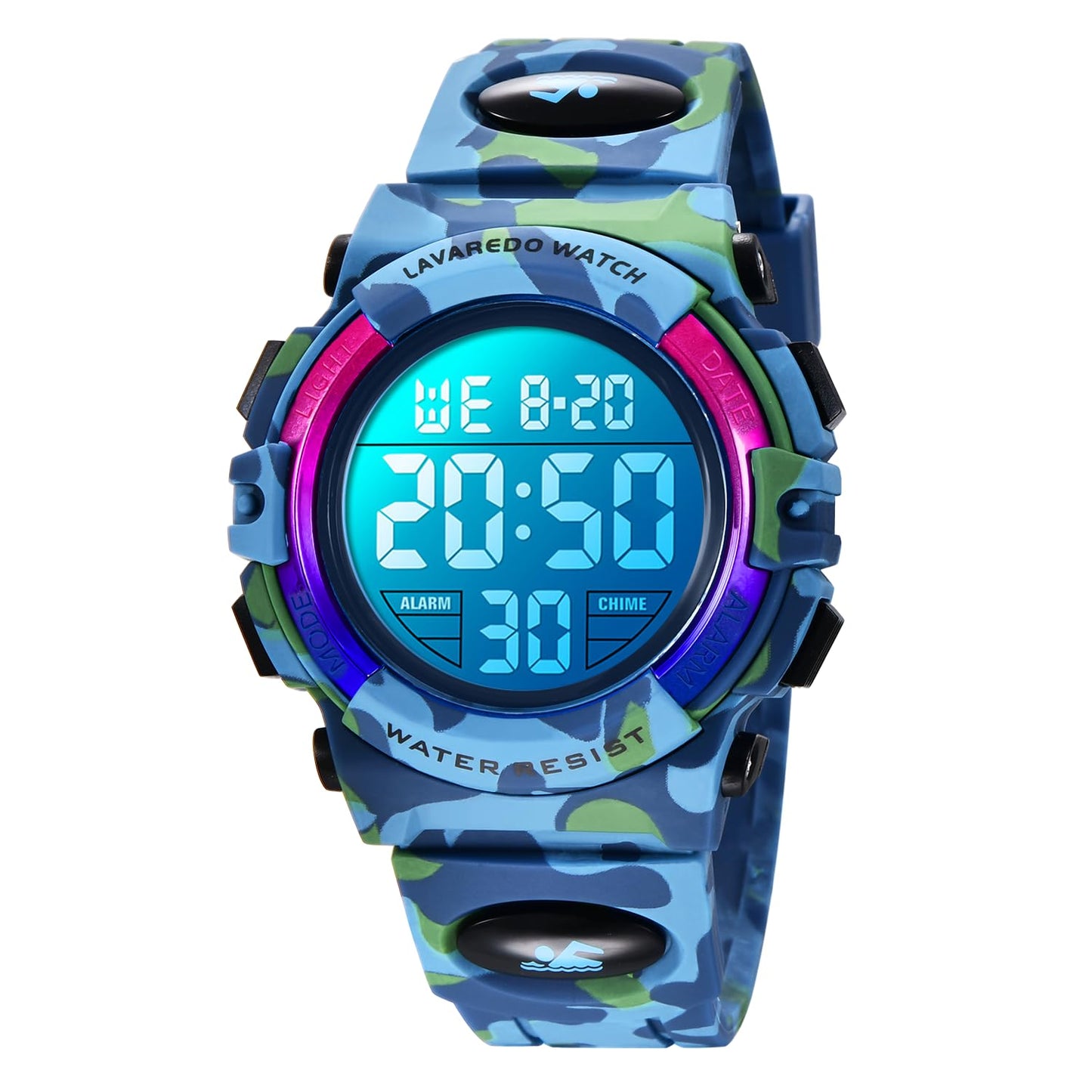 Kids Watch,Boys Watch for 3-15 Year Old Boys,Digital Sport Outdoor Multifunctional Chronograph LED 50 M Waterproof Alarm Calendar Analog Watch for Children with Silicone Band,Kids Gift