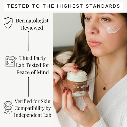 Amallow 100% Grass Fed Beef Tallow for Skin Care - Face + Body - Whipped Moisturizer for Sensitive Skin - Natural Lotion, 4 FL. oz. (Unscented + Jojoba Oil)