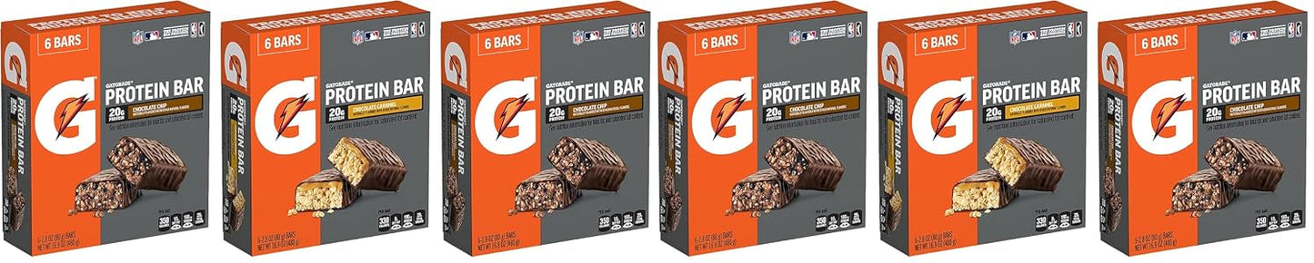 Gatorade Whey Protein Recover Bars, Chocolate Chip, 2.8 ounce(Pack of 12)